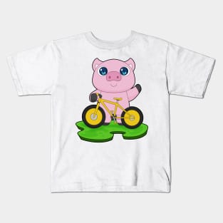 Pig Bicycle Kids T-Shirt